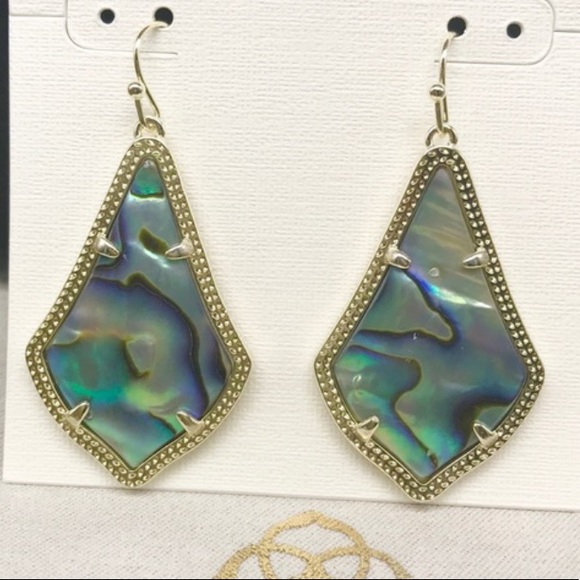 Kendra Scott Alex Drop Earrings in Abalone Shell - Picture 1 of 6